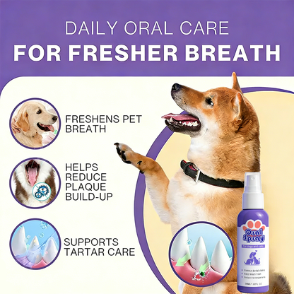 Cavebit™ Pet Oral Spray ✅FDA Approved | Freshen Breath, Remove Tartar & Promote gum regeneration, stabilize teeth 🦷🦷