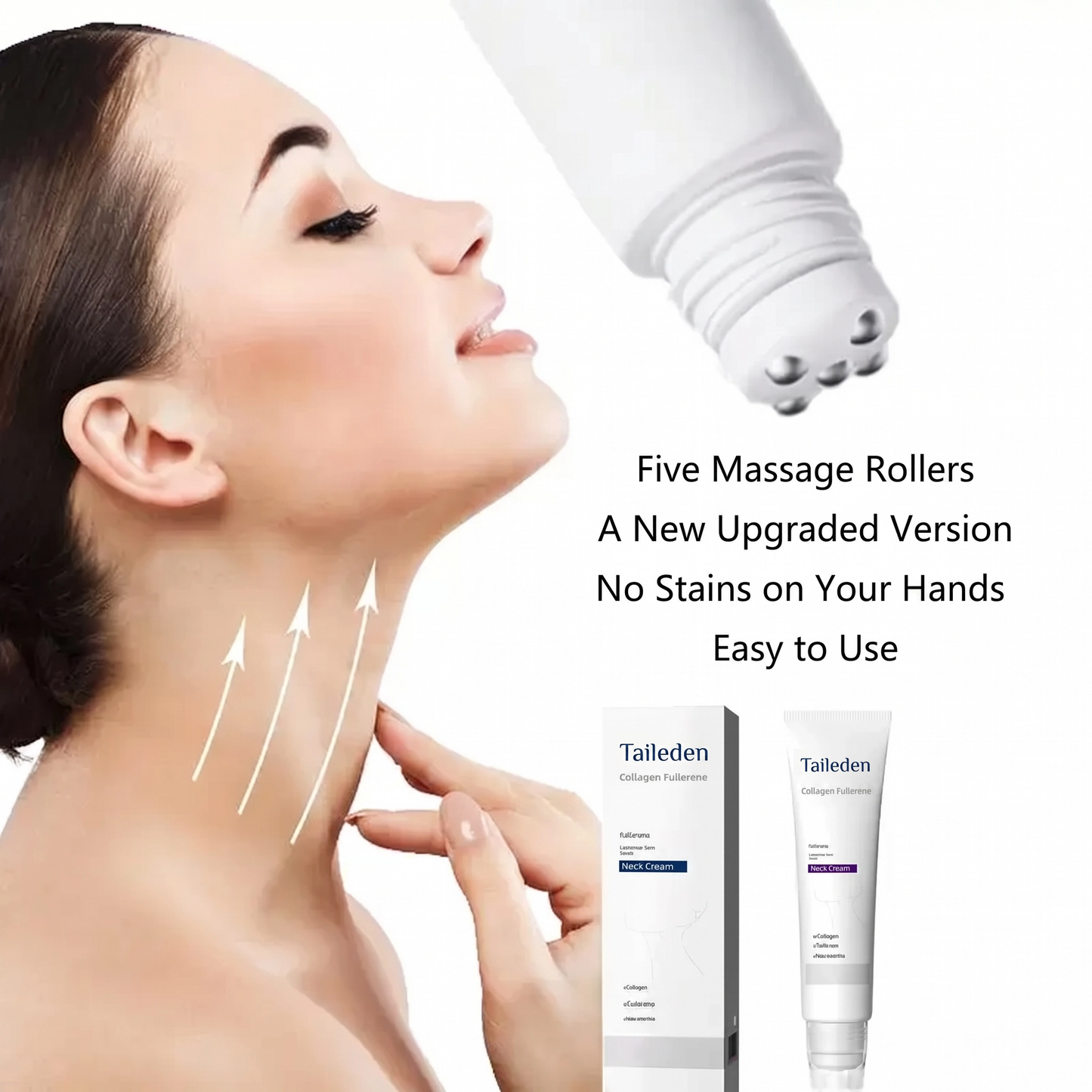 Taileden Next-Gen 5-Roller Anti-Aging Lift Cream – Elevate Your Neck Care Routine ✨