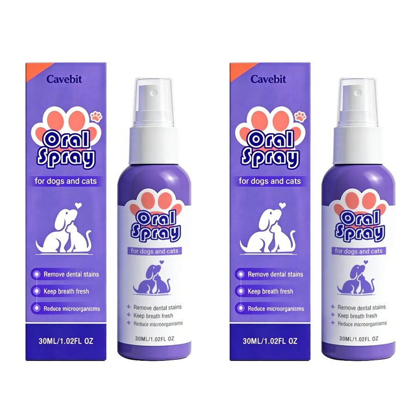 Cavebit™ Pet Oral Spray ✅FDA Approved | Freshen Breath, Remove Tartar & Promote gum regeneration, stabilize teeth 🦷🦷