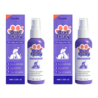 Cavebit™ Pet Oral Spray ✅FDA Approved | Freshen Breath, Remove Tartar & Promote gum regeneration, stabilize teeth 🦷🦷