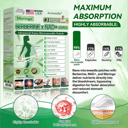 𝐎𝐟𝐟𝐢𝐜𝐢𝐚𝐥 𝐔𝐒 𝐒𝐭𝐨𝐫𝐞 | Acezozla® Moringa · Berberine × NAD+ 𝟏𝟎-𝐢𝐧-𝟏 𝐀𝐝𝐯𝐚𝐧𝐜𝐞𝐝 𝐍𝐚𝐧𝐨 𝐌𝐢𝐜𝐫𝐨𝐧𝐞𝐞𝐝𝐥𝐞 𝐏𝐚𝐭𝐜𝐡 — 𝐎𝐧𝐜𝐞 𝐃𝐚𝐢𝐥𝐲, 𝐕𝐢𝐬𝐢𝐛𝐥𝐞 𝐑𝐞𝐬𝐮𝐥𝐭𝐬 𝐢𝐧 𝟕 𝐃𝐚𝐲𝐬🔥