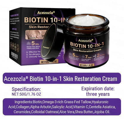 Made and Shipped from USA ✨Acezozla® Biotin 10-in-1 Skin Restoration Cream 🍀